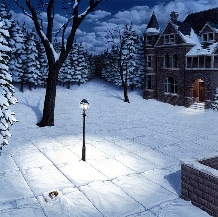 Bed-snowscape