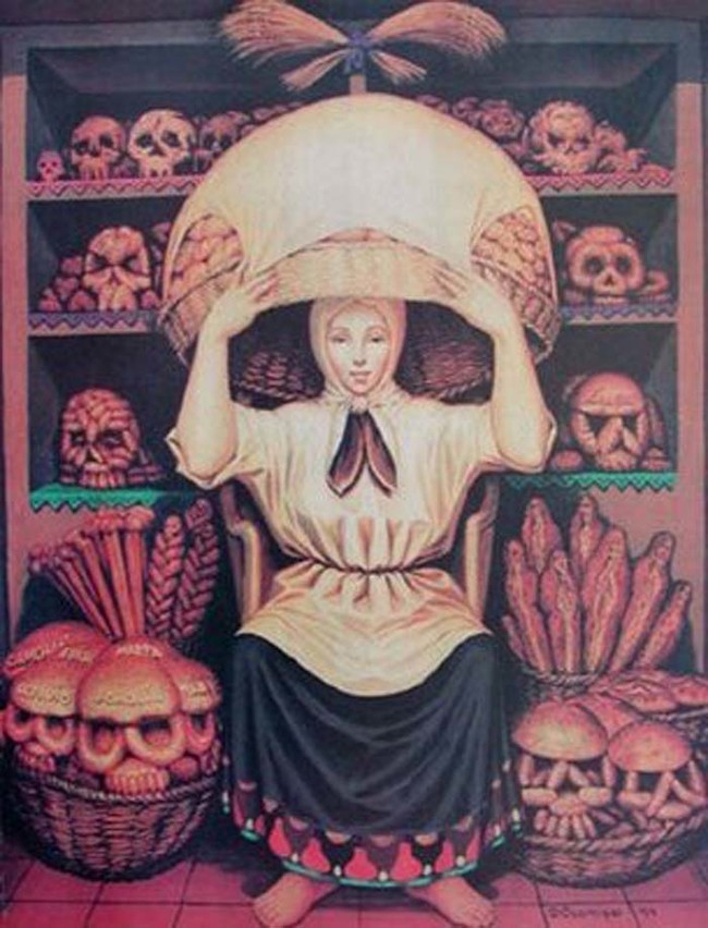 момиче и череп